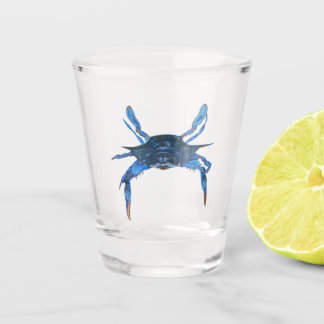 Paul McGehee Blue Crab Shot Glass Schnapsglas
