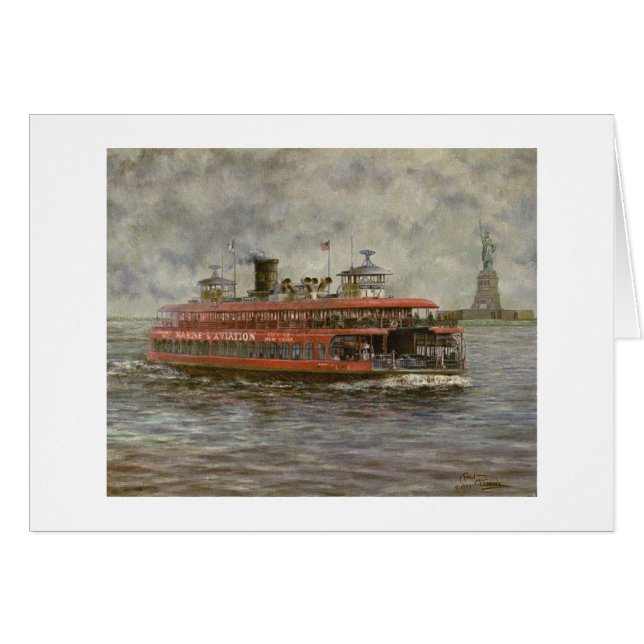 Paul McGehee "die Staten Island-Fähren-" Karte (Vorderseite (Horizontal))