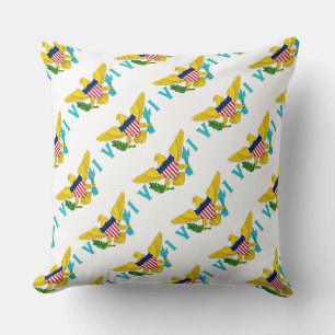 Paul McGehee "Flag der Jungfrau in den USA" Pillow Kissen