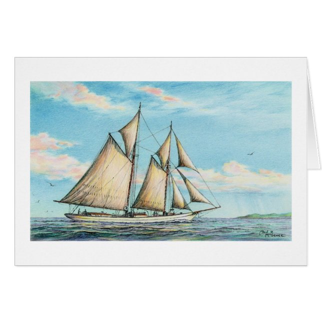 Paul McGehee "Jamaican Schooner" Card (Vorderseite (Horizontal))
