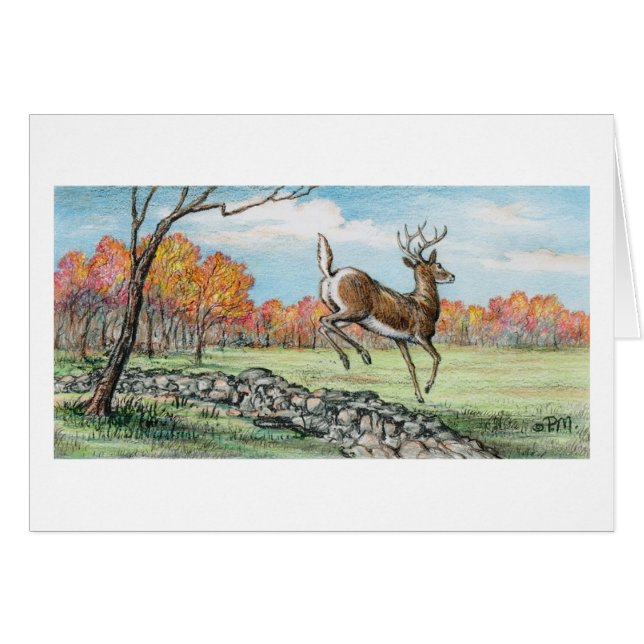 Paul McGehee "Jumping Whitetail"-Karte (Vorderseite (Horizontal))