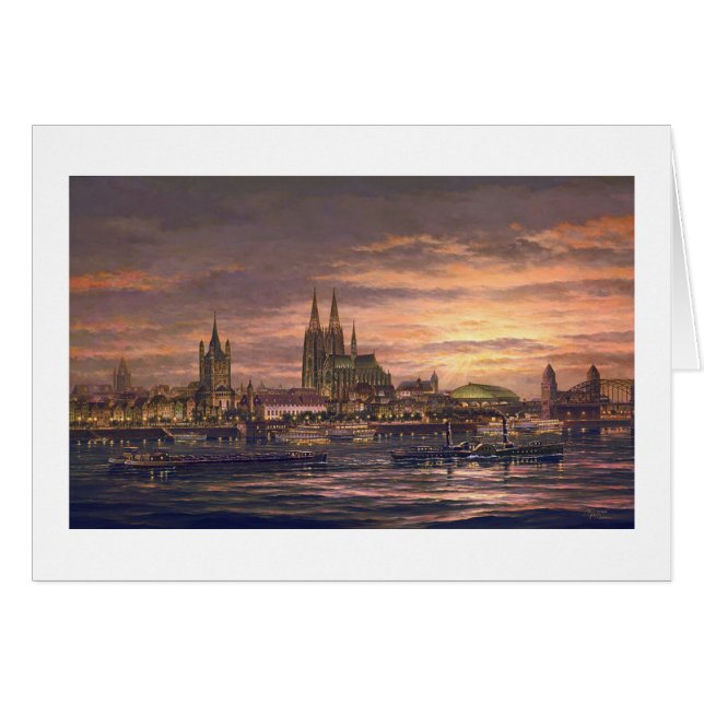 Paul McGehee "Köln auf dem Rhein" Karte (Vorderseite (Horizontal))