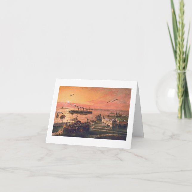 Paul McGehee "Old New York Harbor" Card Karte (Vorderseite)