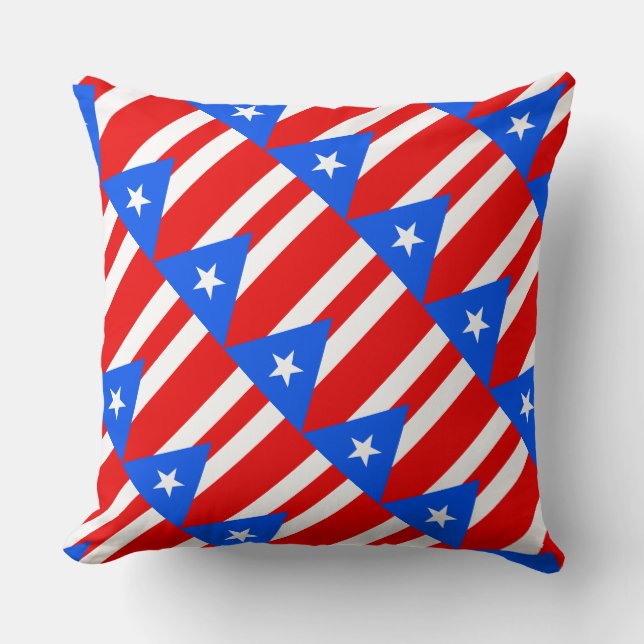 Paul McGehee "Puerto Rican Flag" Kissen (Vorderseite)