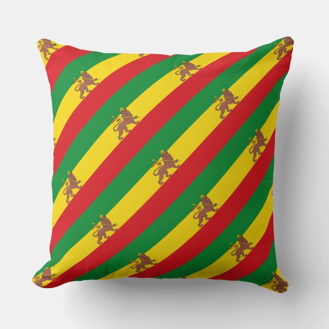 Paul McGehee "Rasta Lion de Juda" Coussin (Recto)