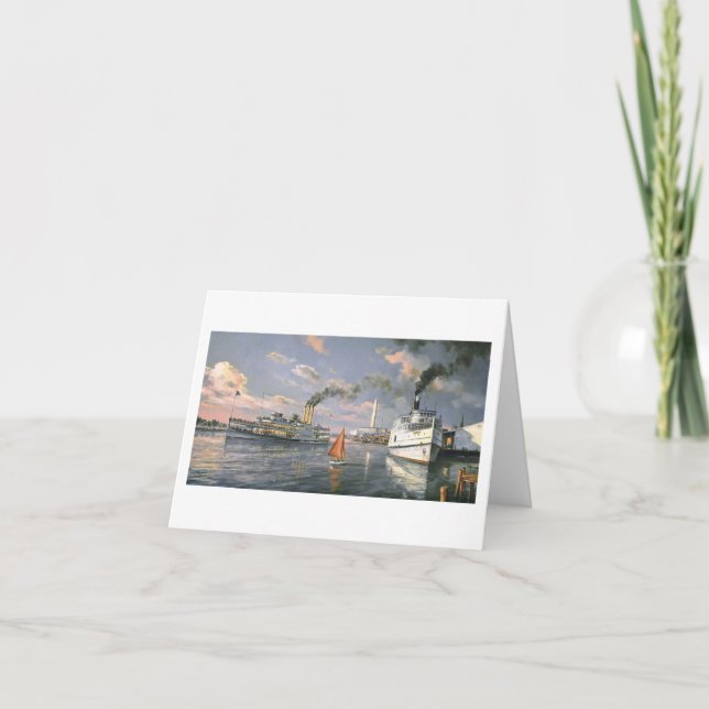 Paul McGehee "Steamboats des Potomacs" Karte (Vorderseite)