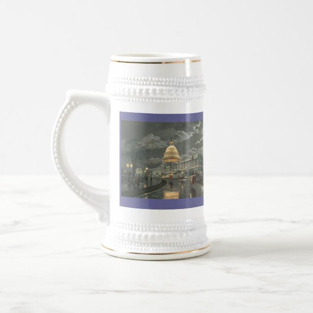Paul McGehee "The Hauptstadt by Moonlight" Beer St Bierglas (Links)