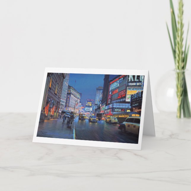 Paul McGehee "Times Carré - 1954" Carte de note (Devant)