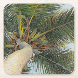 Paul McGehee Trinkküsten "Palm Tree" Rechteckiger Pappuntersetzer