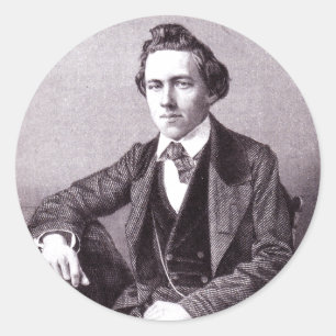 Paul Morphy-Aufkleber Runder Aufkleber