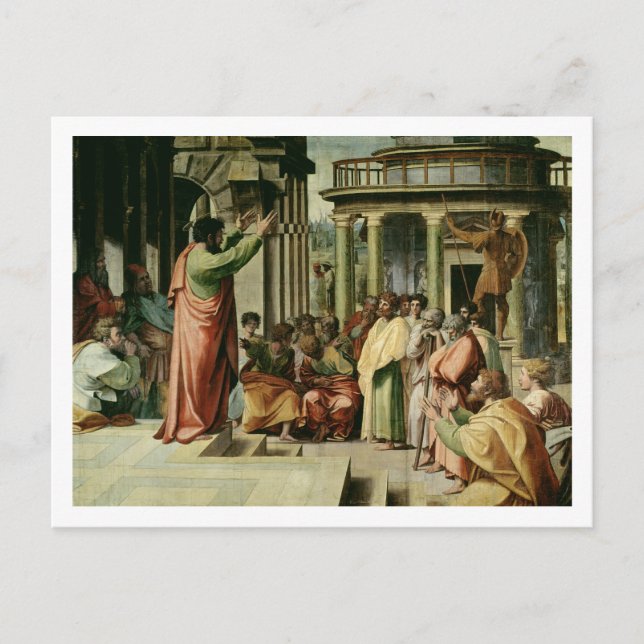 Paul Preaching at Athens (Cartoon für den Sist Postkarte (Vorderseite)