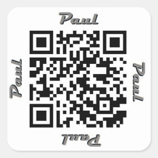 Paul QR Code Personalisiert NAME Aufkleber