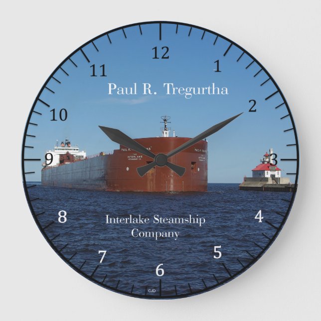 Paul R Tregurtha 10.75" wall clock Große Wanduhr (Vorderseite)