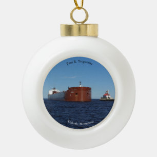 Paul R. Tregurtha, das Duluth, Mangan-Verzierung Keramik Kugel-Ornament