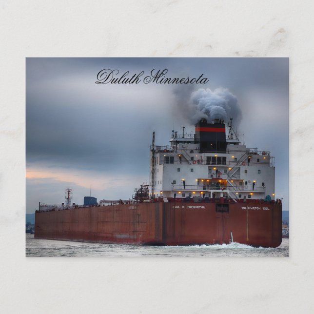 Paul R. Tregurtha Ship, Duluth Minnesota Postkarte (Vorderseite)
