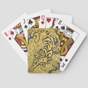 Paul Ranson Vintage Art Nouveau Gelber Tiger Druck Spielkarten