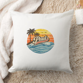 Paul Retro Sunset Name Design Kissen