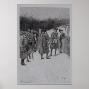 Paul Revere bringt Nachrichten an Sullivan Poster