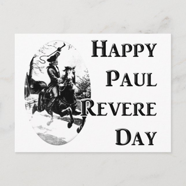 Paul Revere Day Postkarte (Vorderseite)