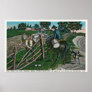 Paul Revere informiert Gen. Israel Putnam Poster