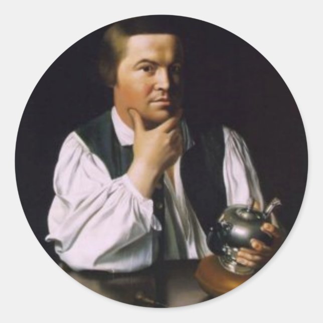 Paul Revere Runder Aufkleber (Vorderseite)