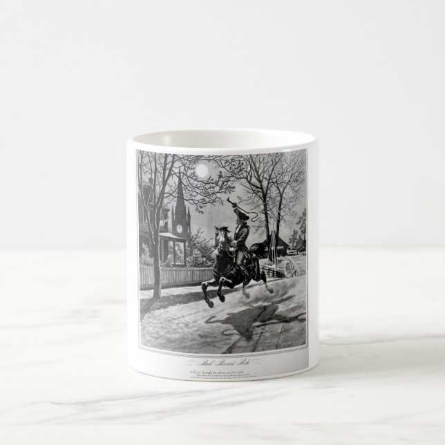Paul Reveres Fahrt.  Bild 1775_War Kaffeetasse (Mittel)