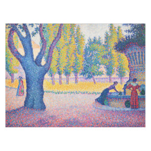 Paul Signac - Brunnen des Lices, Saint-Tropez Tischdecke