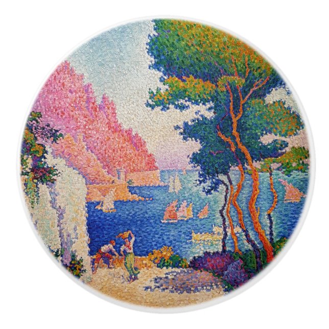 Paul Signac - Capo di Noli Keramikknauf (Vorderseite)