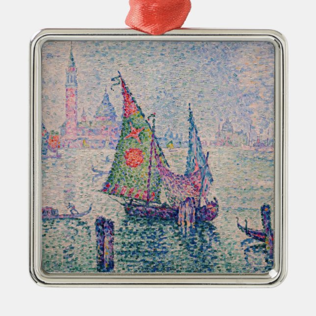 Paul Signac - Das grüne Segel Ornament Aus Metall (Vorne)