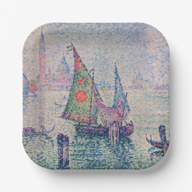 Paul Signac - Das grüne Segel Pappteller (Vorderseite)