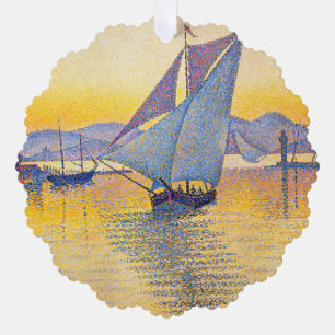 Paul Signac - Der Hafen bei Sonnenuntergang, Opus  Ornament Karte