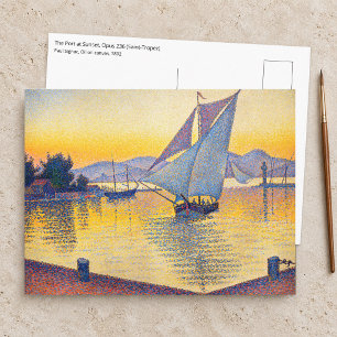Paul Signac - Der Hafen bei Sonnenuntergang, Opus Postkarte