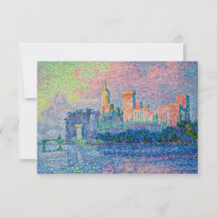 Paul Signac - Der Papstpalast, Avignon Dankeskarte