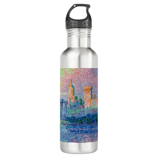 Paul Signac - Der Papstpalast, Avignon Edelstahlflasche (Vorderseite)