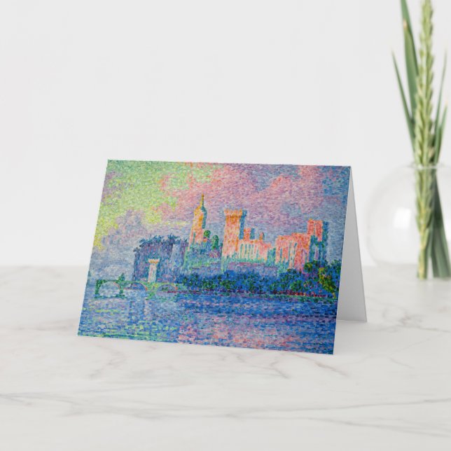 Paul Signac - Der Papstpalast, Avignon Karte (Vorderseite)