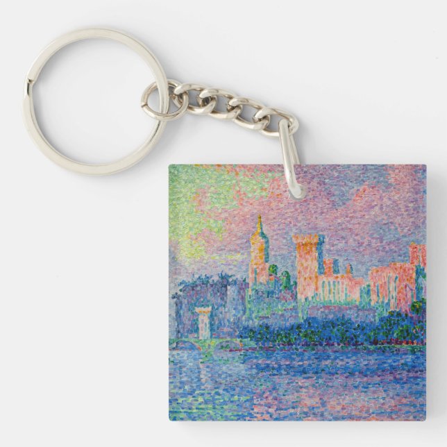 Paul Signac - Der Papstpalast, Avignon Schlüsselanhänger (Vorderseite)