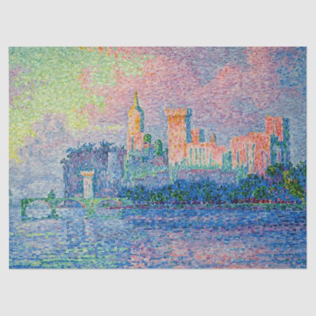 Paul Signac - Der Papstpalast, Avignon Seidenpapier (Vorderseite)