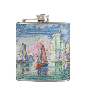 Paul Signac - Eingang des Hafens von La Rochelle Flachmann