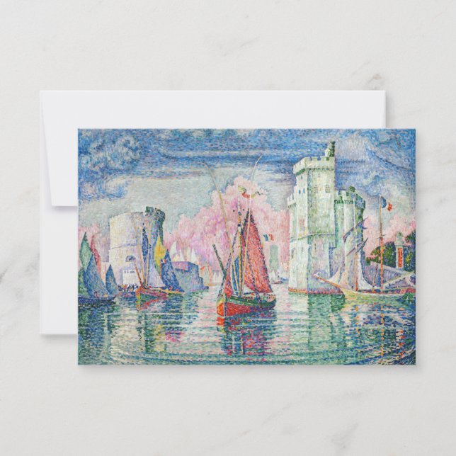 Paul Signac - Eintritt in den Hafen von La Rochell Dankeskarte (Vorderseite)