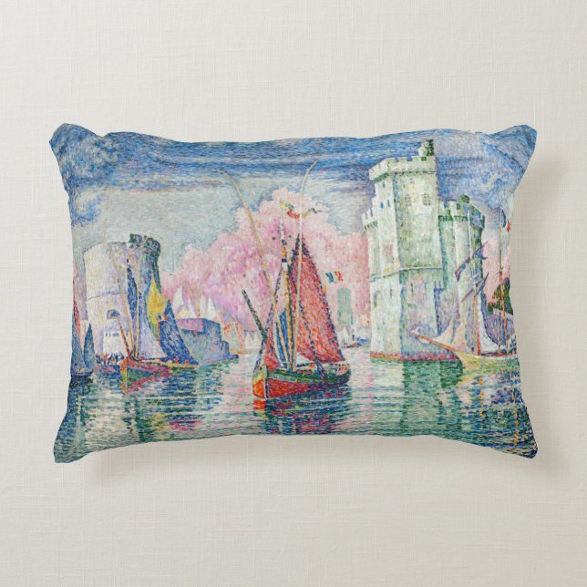 Paul Signac - Eintritt in den Hafen von La Rochell Dekokissen (Vorderseite)