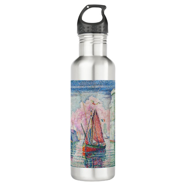 Paul Signac - Eintritt in den Hafen von La Rochell Edelstahlflasche (Vorderseite)