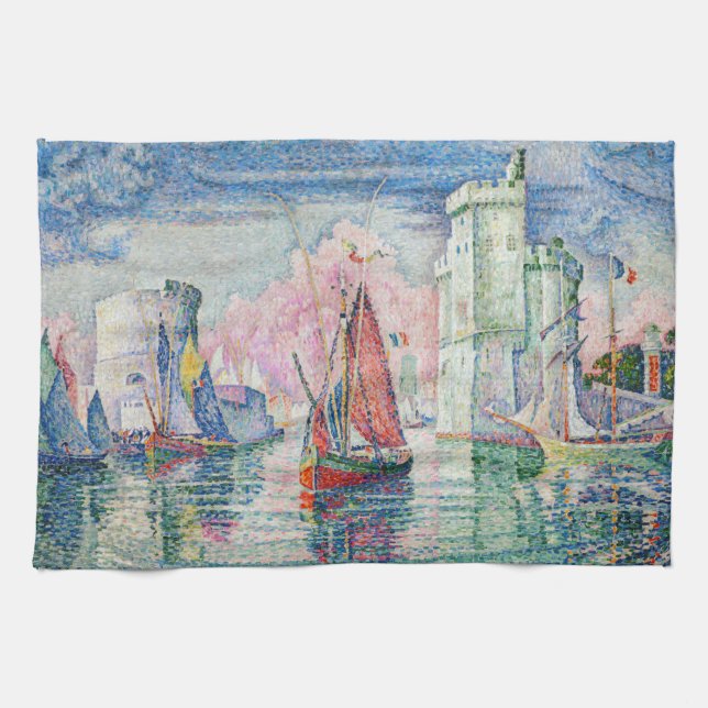 Paul Signac - Eintritt in den Hafen von La Rochell Geschirrtuch (Horizontal)