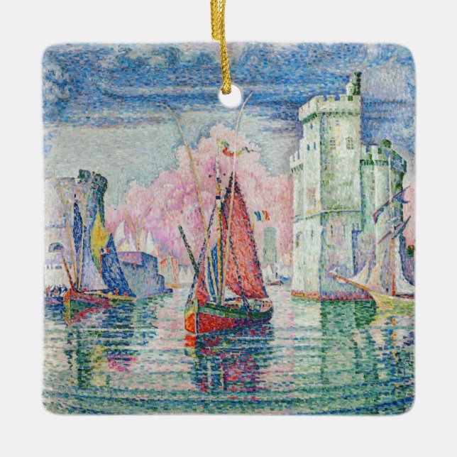 Paul Signac - Eintritt in den Hafen von La Rochell Keramikornament (Vorderseite)