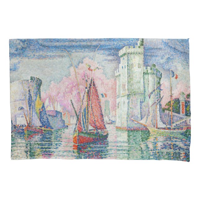 Paul Signac - Eintritt in den Hafen von La Rochell Kissenbezug (Vorderseite)
