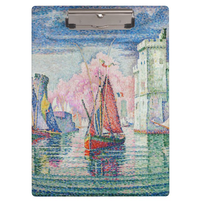 Paul Signac - Eintritt in den Hafen von La Rochell Klemmbrett (Vorderseite)