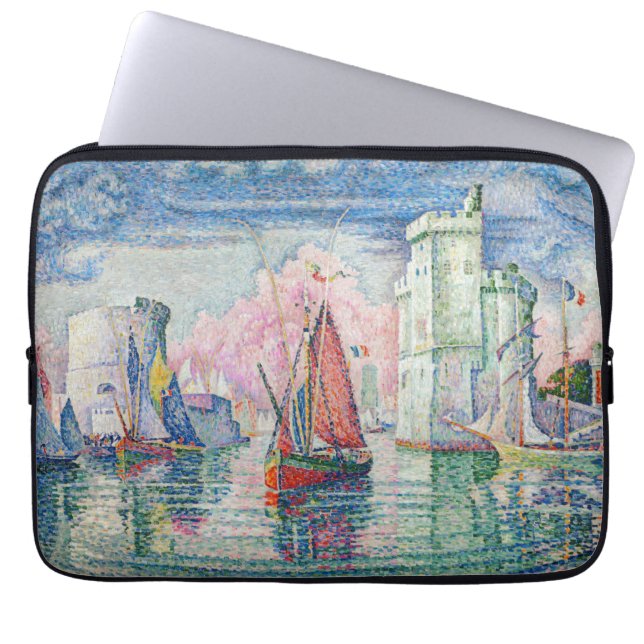 Paul Signac - Eintritt in den Hafen von La Rochell Laptopschutzhülle (Vorderseite)