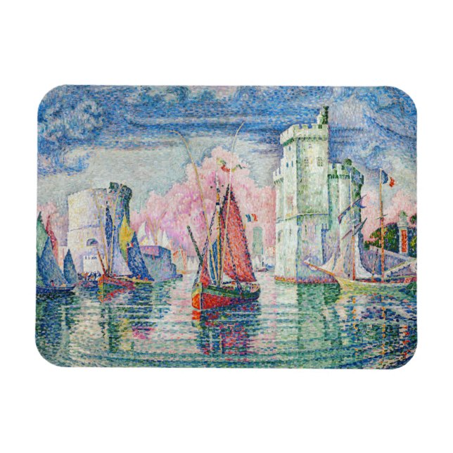Paul Signac - Eintritt in den Hafen von La Rochell Magnet (Horizontal)