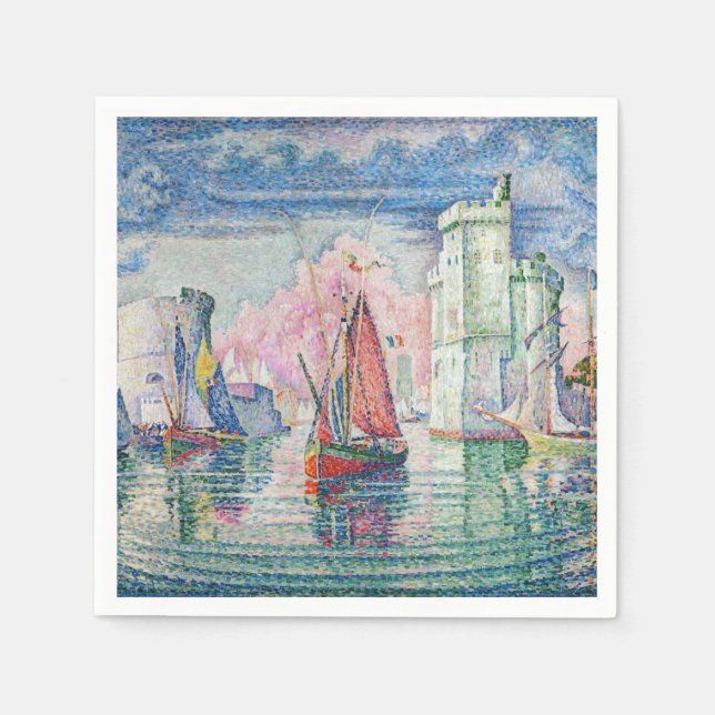 Paul Signac - Eintritt in den Hafen von La Rochell Serviette (Vorderseite)