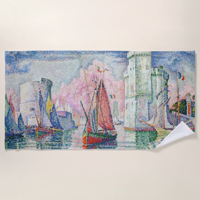 Paul Signac - Eintritt in den Hafen von La Rochell Strandtuch (Vorderseite)