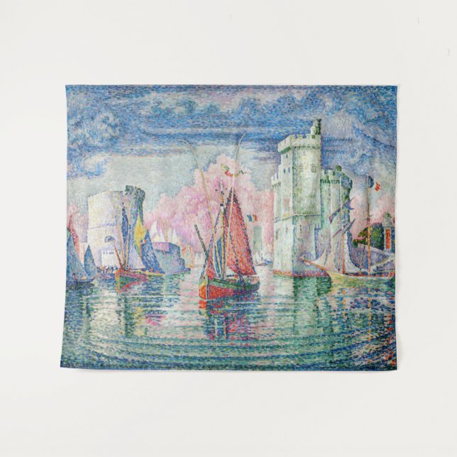 Paul Signac - Eintritt in den Hafen von La Rochell Wandteppich (Vorderseite (Horizontal))